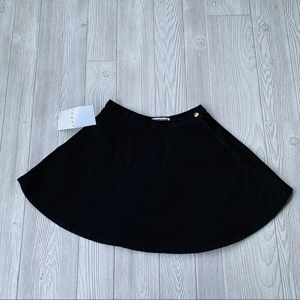 American Apparel trendy black denim skirt